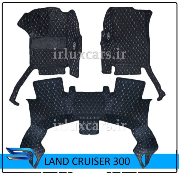 کفپوش گلدوزی تویوتا لندکروز 300 موکت دار شش بعدی - Image 1
