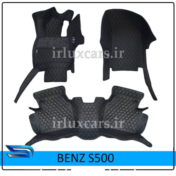 کفپوش گلدوزی بنز S500 موکت دار شش بعدی