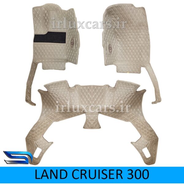 کفپوش گلدوزی تویوتا لندکروز 300 موکت دار شش بعدی - Image 2