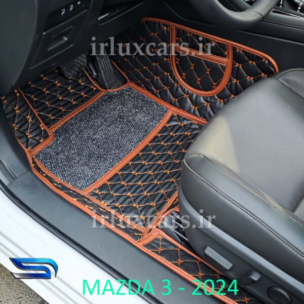 MAZDA3-2025-5 کفپوش گلدوزی مزدا3 2025 موکت دار 6 بعدی